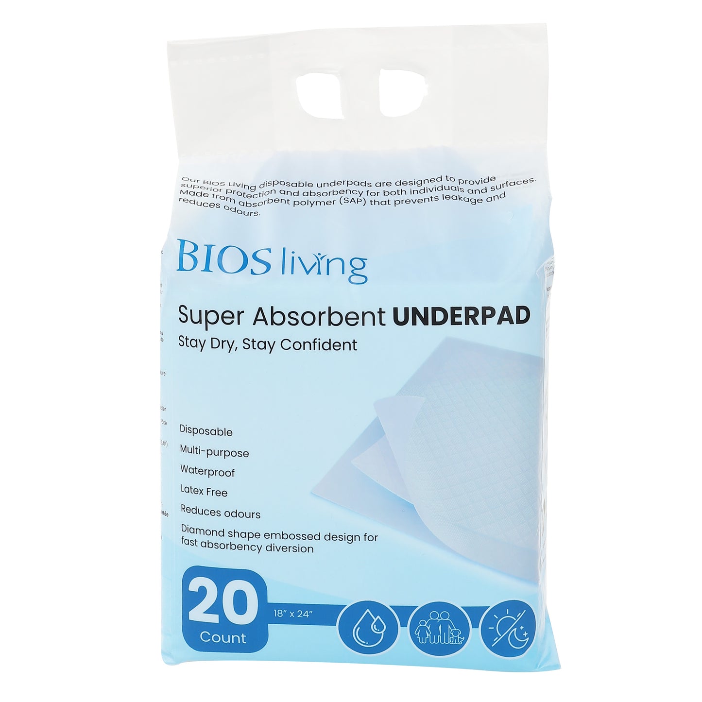 BIOS Disposable Underpad (18" x 24")