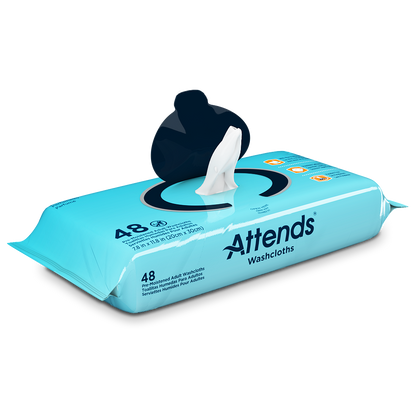 Attends® Pre-moistened Washcloths