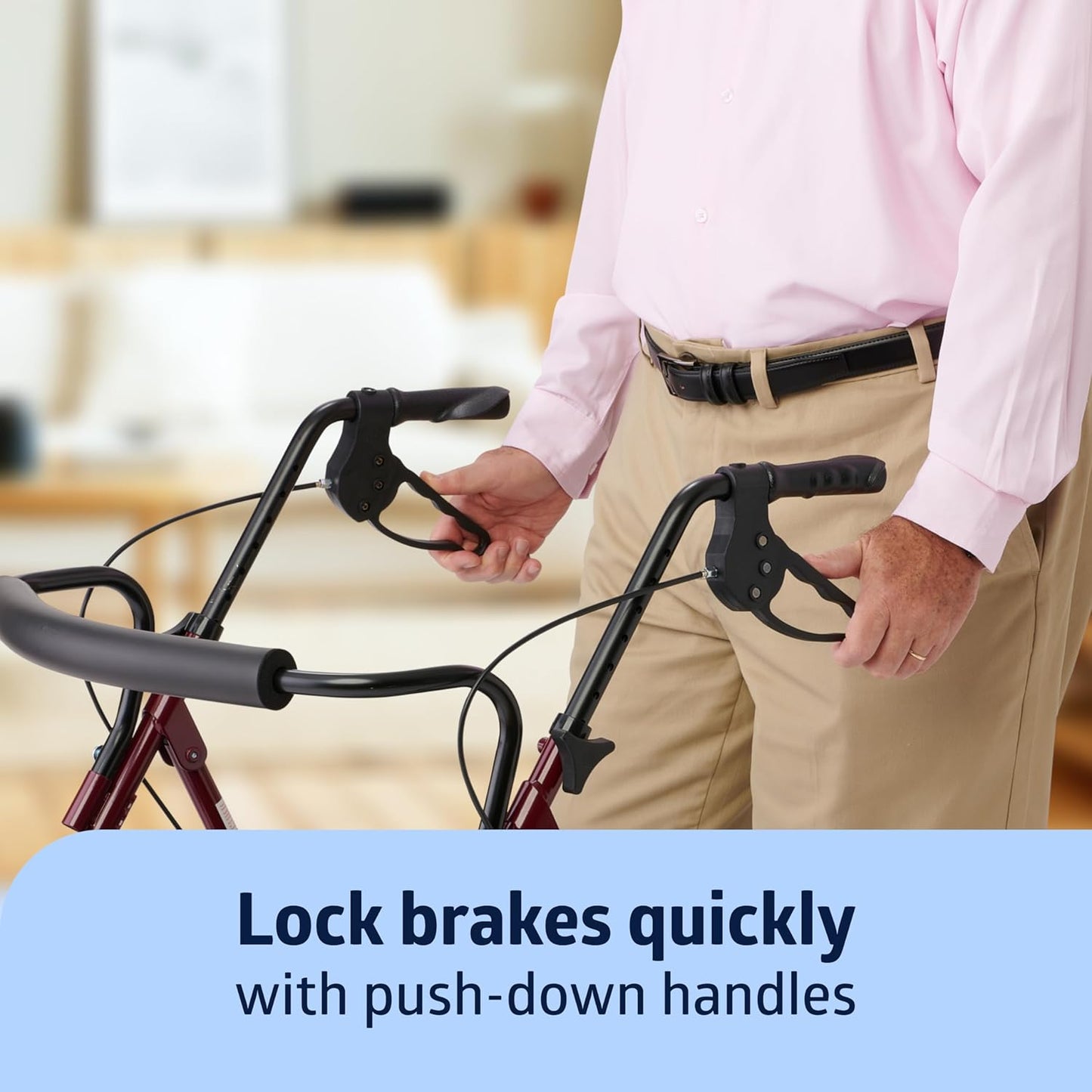 Medline Heavy-Duty Bariatric Rollator 8"